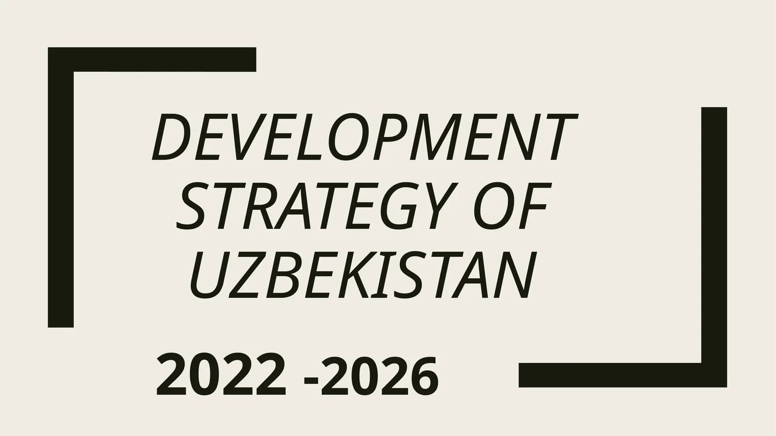 Development Strategy of Uzbekistan 2022-2026