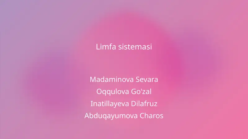 Limfa sistemasi