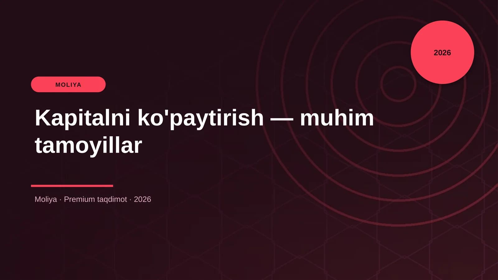 Kapitalni ko'paytirish — muhim tamoyillar