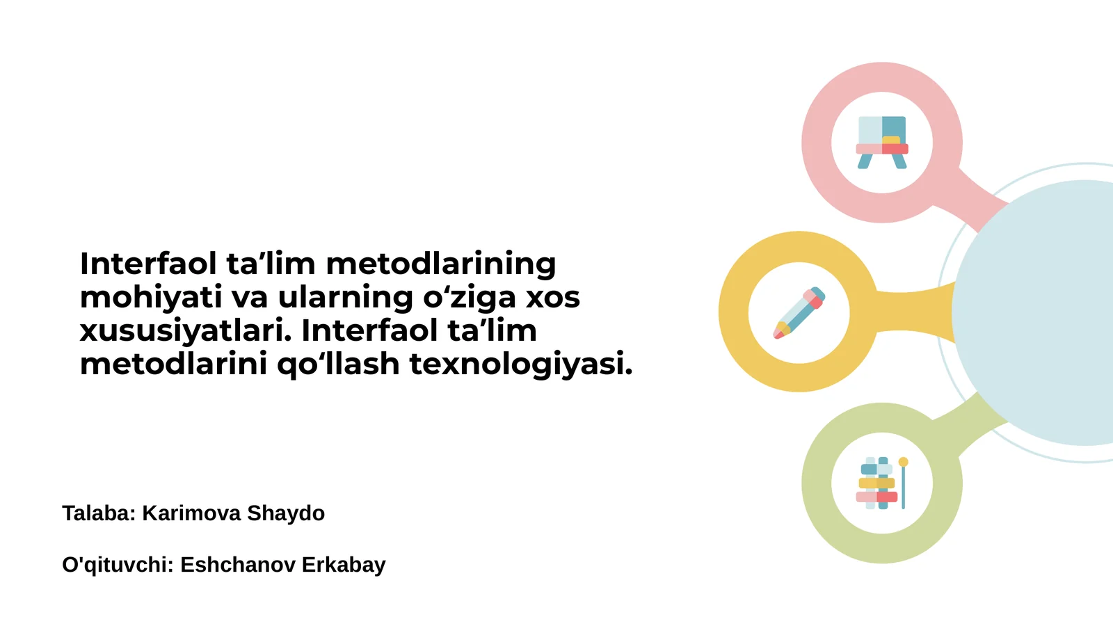 Interfaol ta’lim metodlari