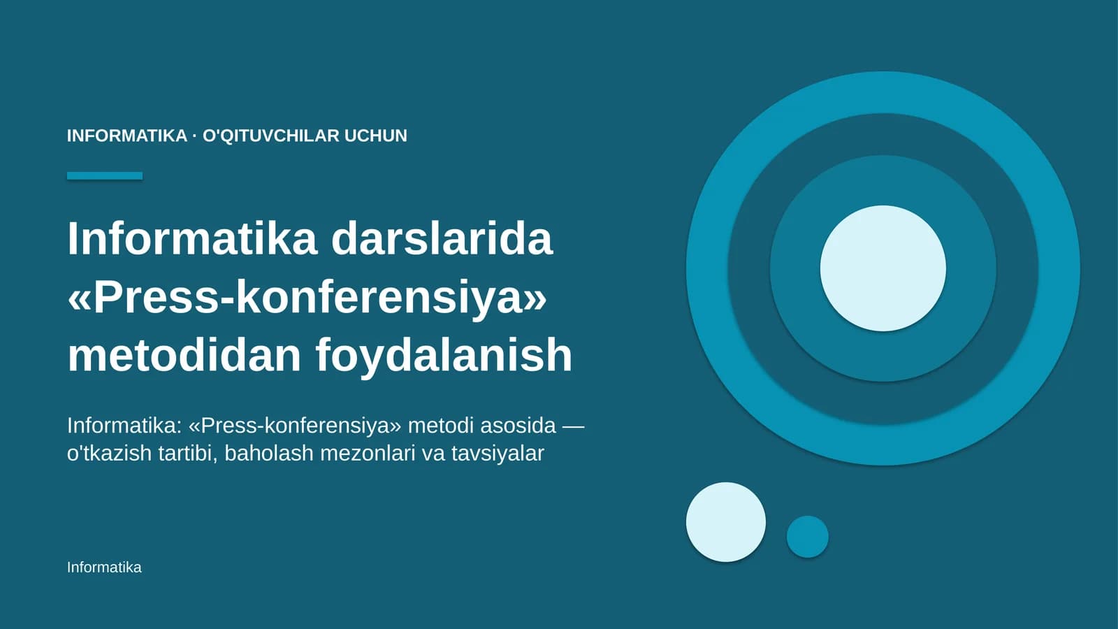 informatika darslarida press konferensiya metodidan foydalanish 6793