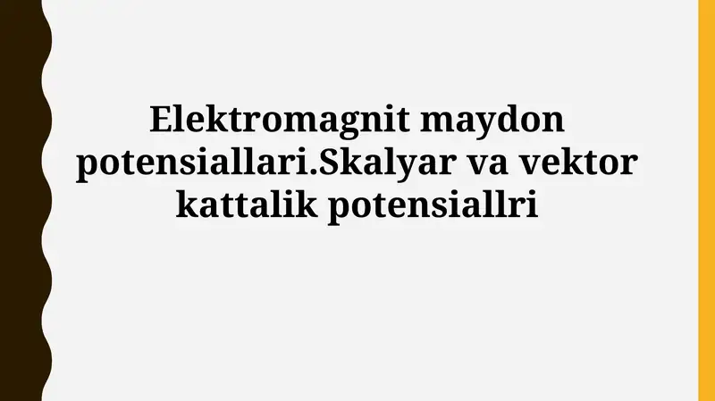 Elektromagnit maydon potentsiallari