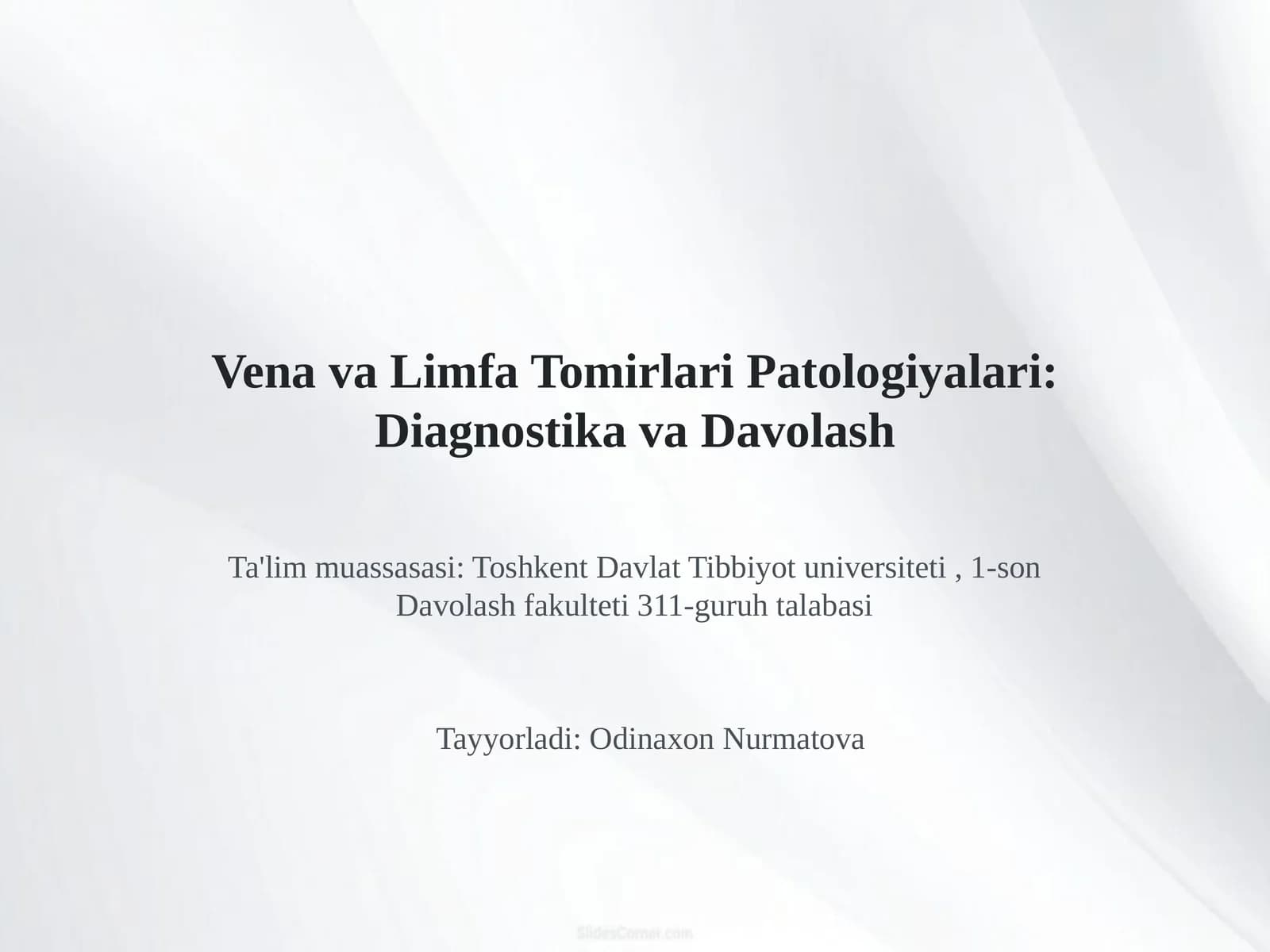 Vena va Limfa Tomirlari Patologiyalari: Diagnostika va Davolash