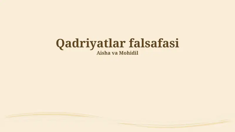 Qadriyatlar falsafasi