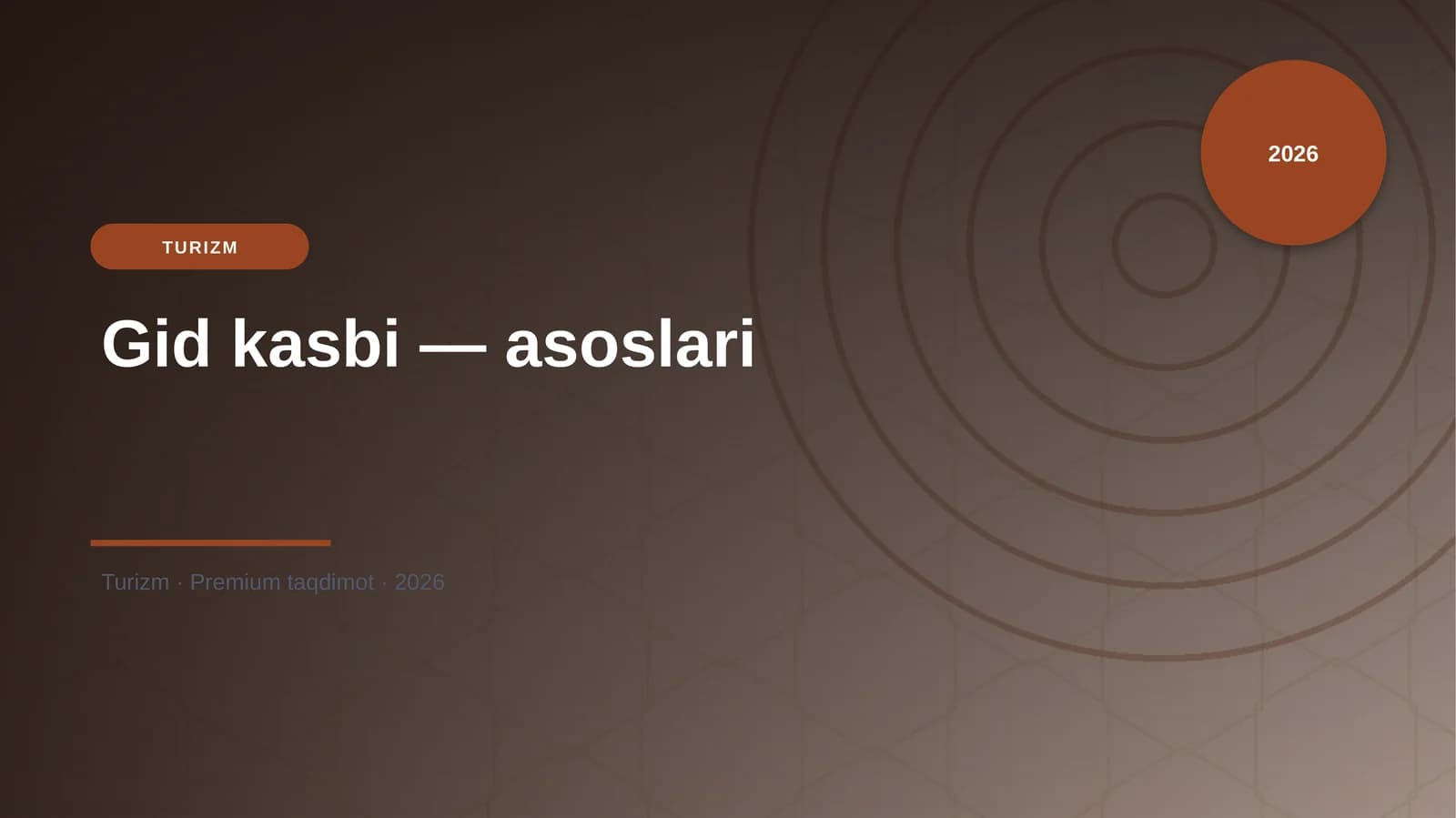 Gid kasbi - asoslari