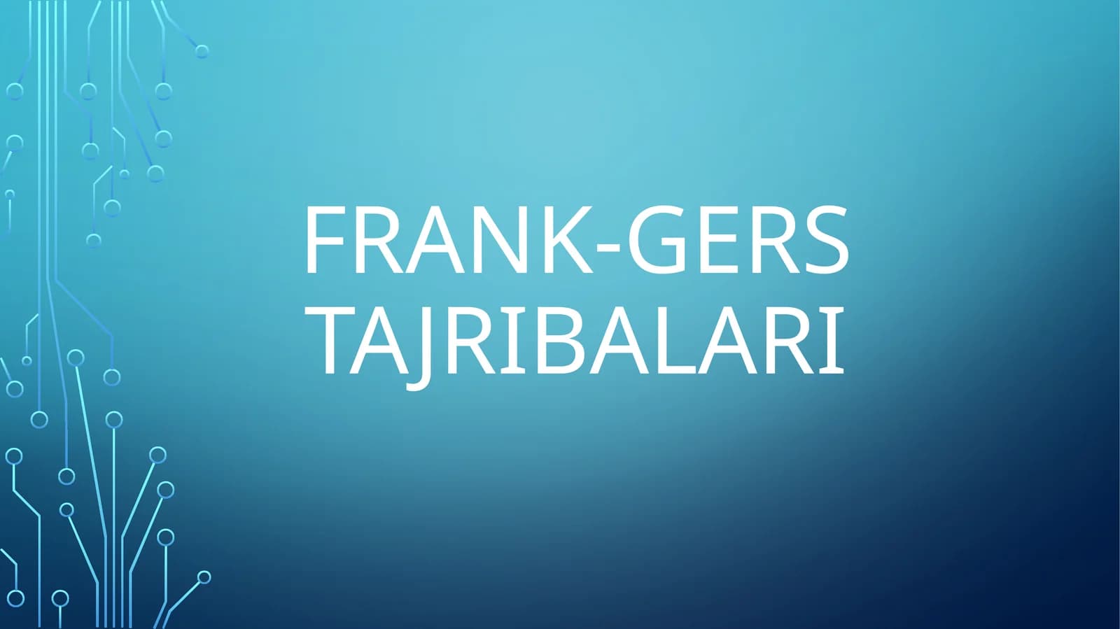 Frank gers tajribalari