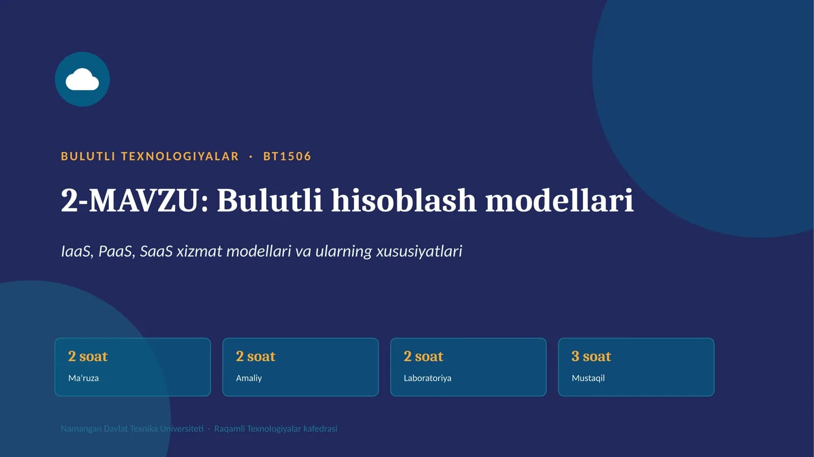 BULUTLI TEXNOLOGIYALAR · BT1506