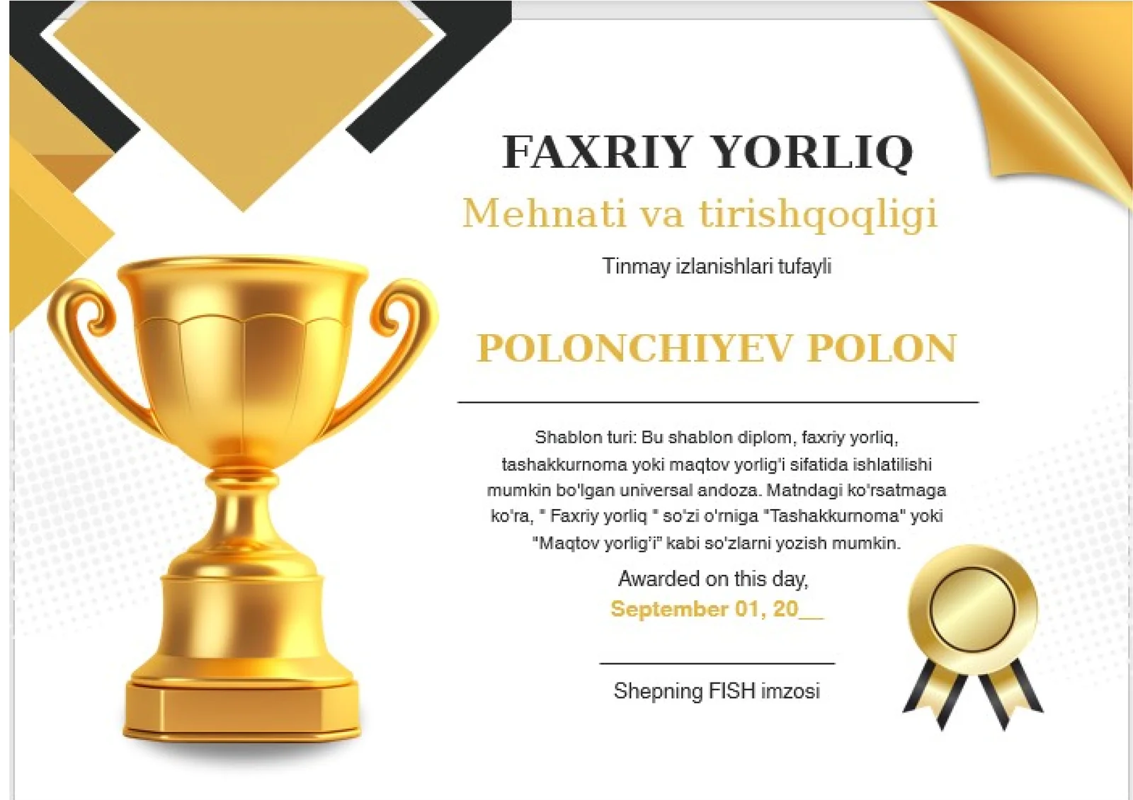 FAXRIY YORLIQ