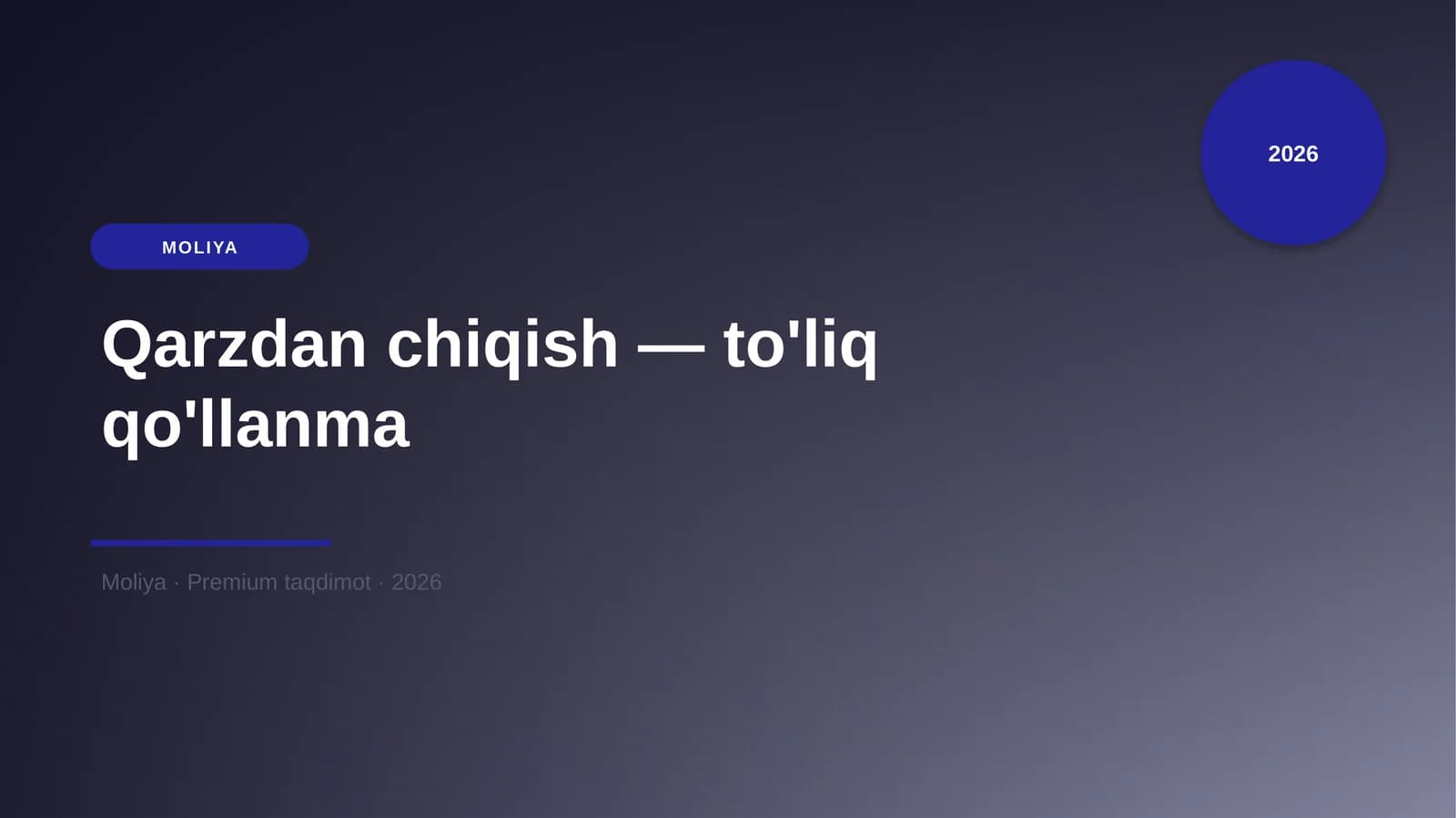 Qarzdan chiqish — to'liq qo'llanma