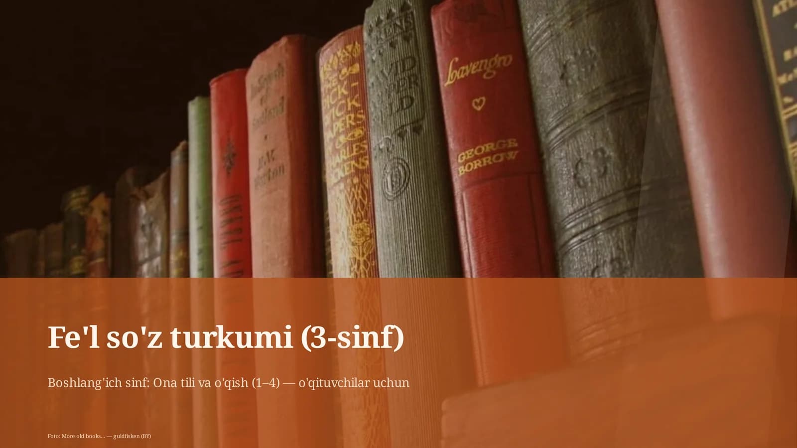 Fe'l so'z turkumi