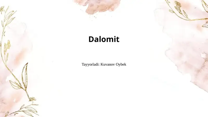 Dalomit