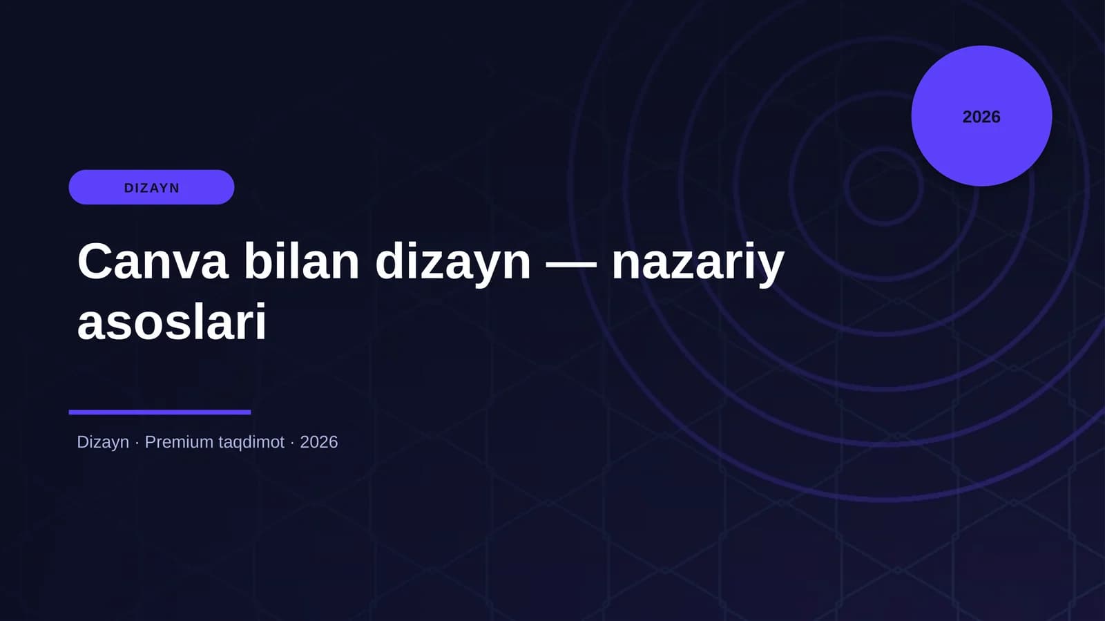 Canva bilan dizayn — nazariy asoslari