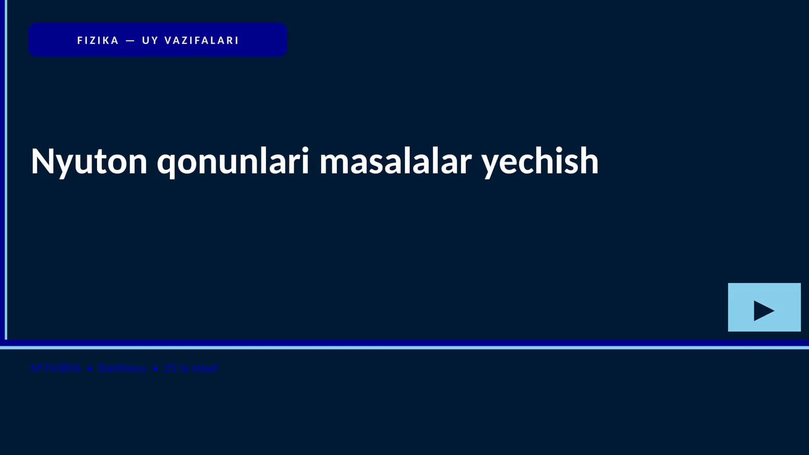 Nyuton qonunlari masalalar yechish