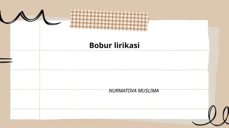Bobur lirikasi