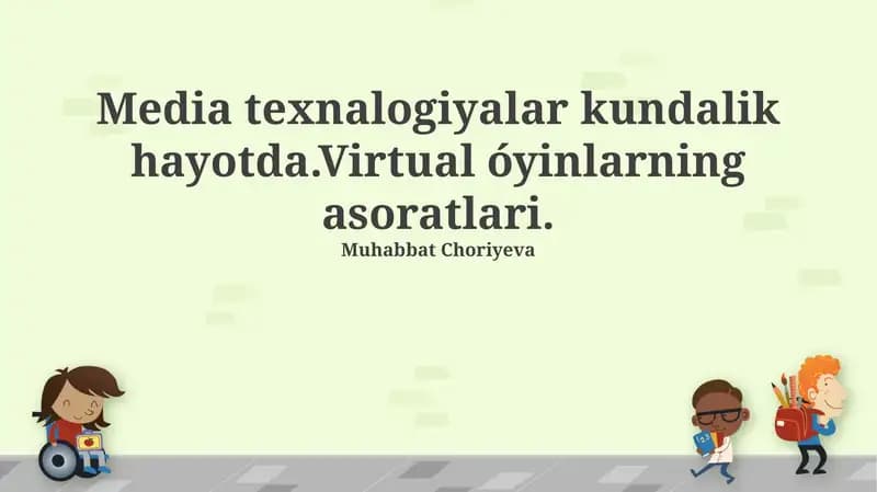 Virtual O'yinlarning Kundalik Hayotga Ta'siri