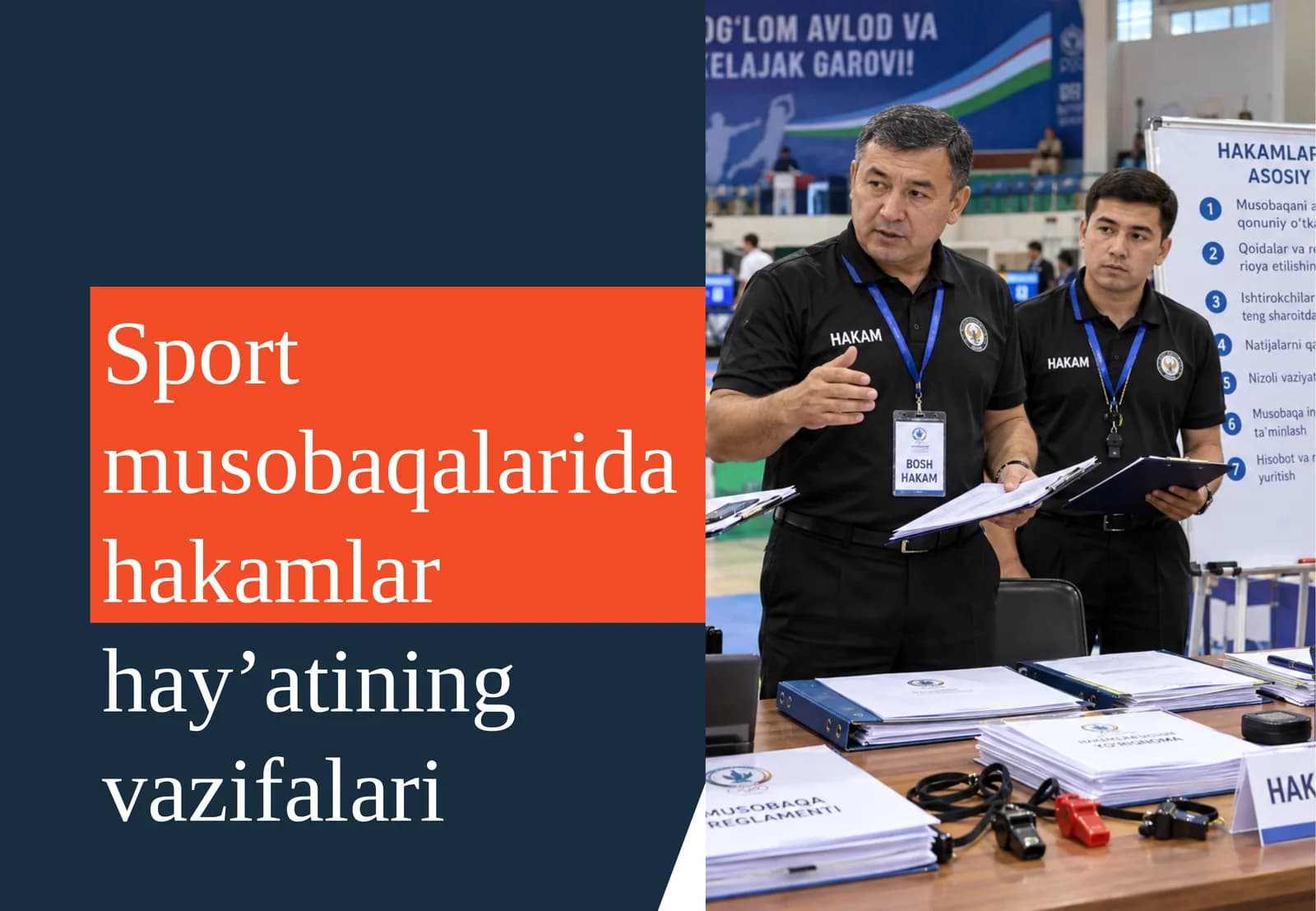 Sport musobaqalarida hakamlar hay’atining vazifalari