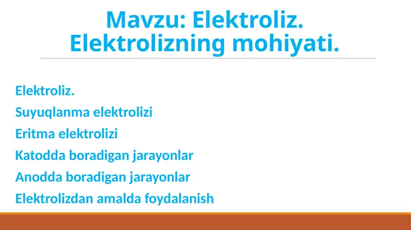Elektroliz