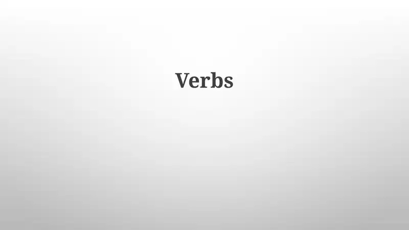 Verbs