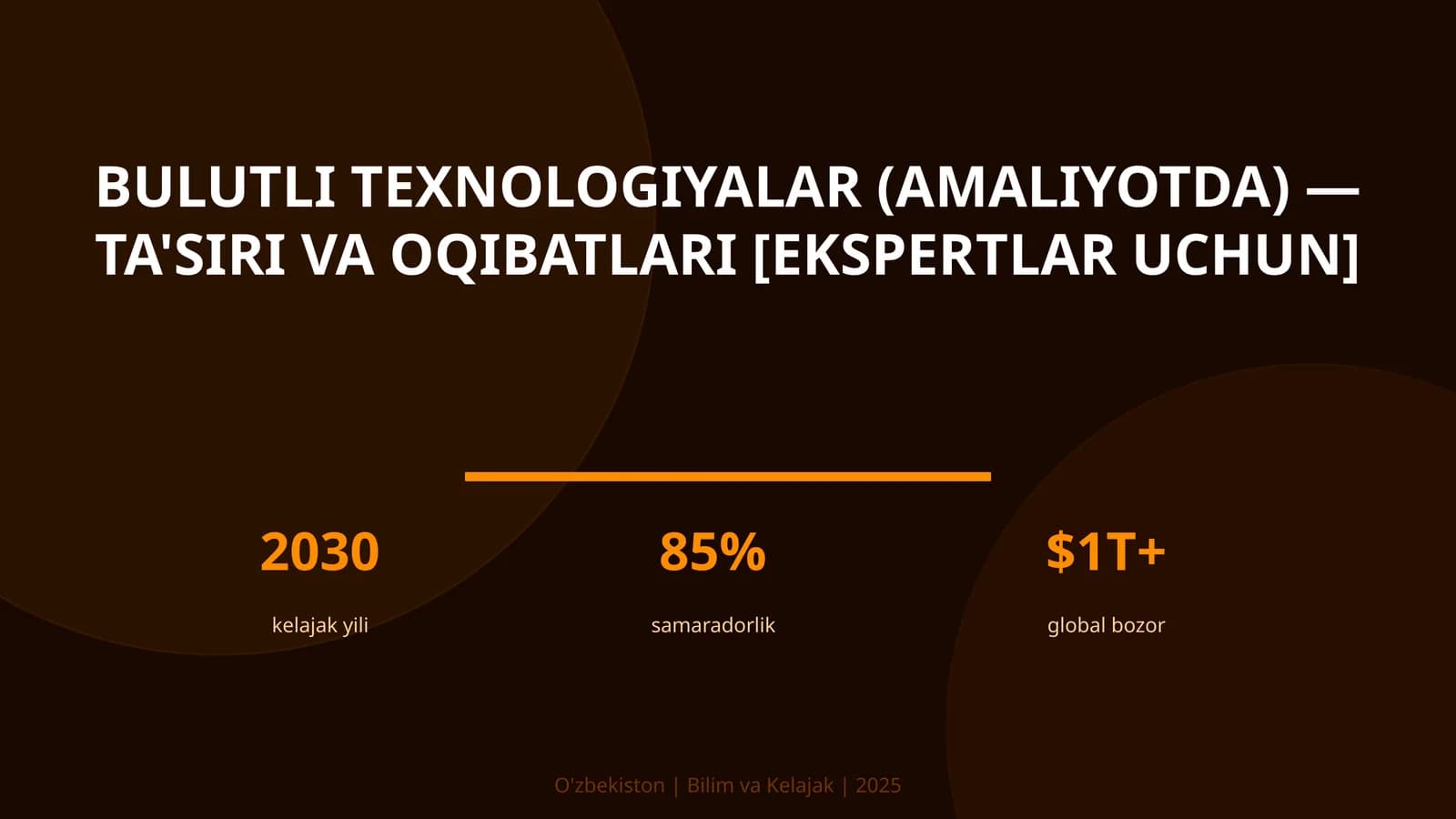 Bulutli texnologiyalar (amaliyotda) — ta'siri va oqibatlari [ekspertlar uchun]
