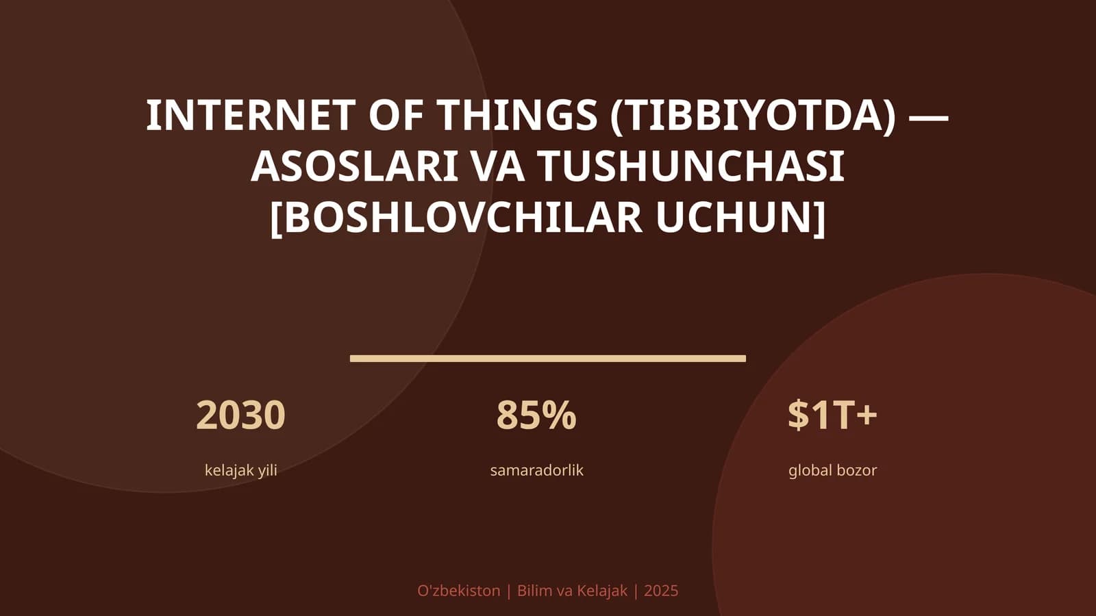 Internet of Things (tibbiyotda) — asoslari va tushunchasi [boshlovchilar uchun]
