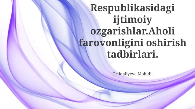 Aholining farovonligini oshirish chora-tadbirlari