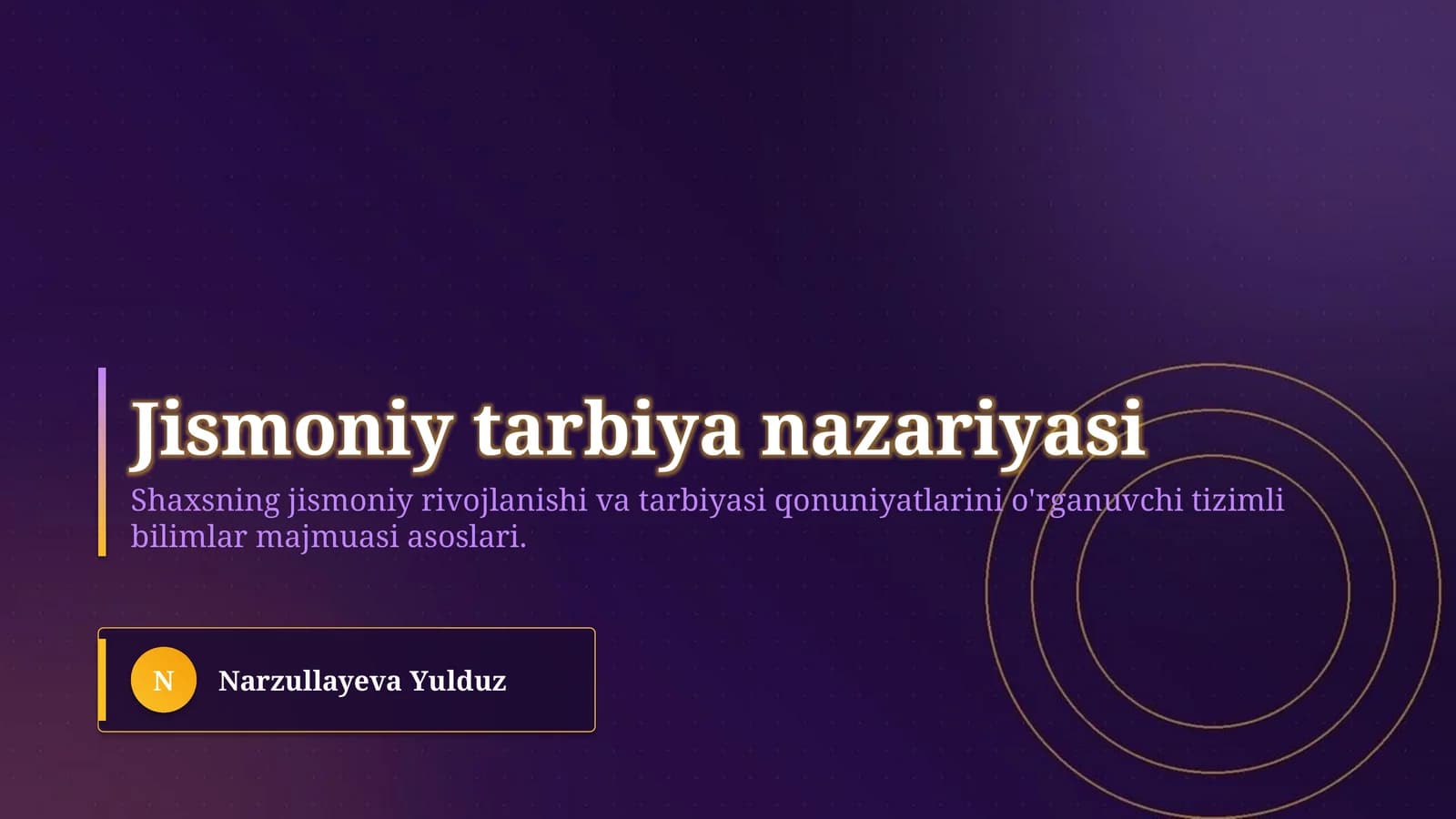 Jismoniy tarbiya nazariyasi