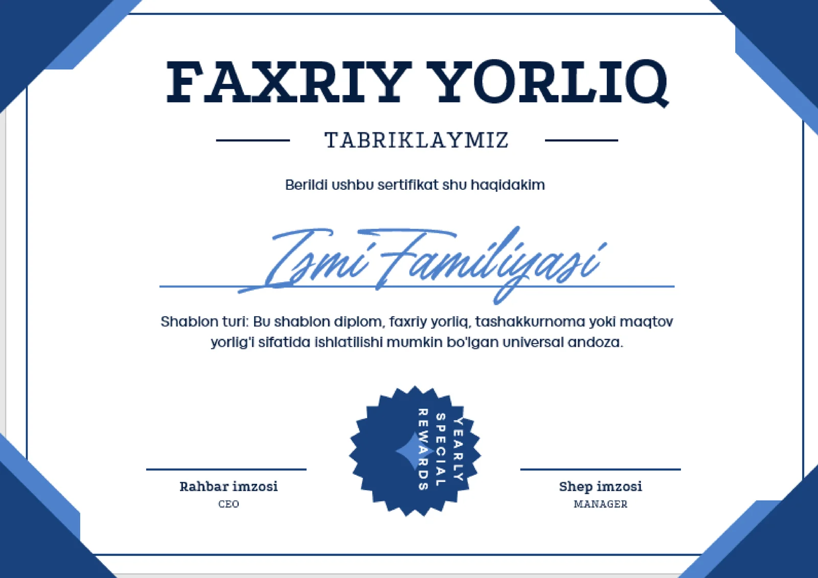 FAXRIY YORLIQ