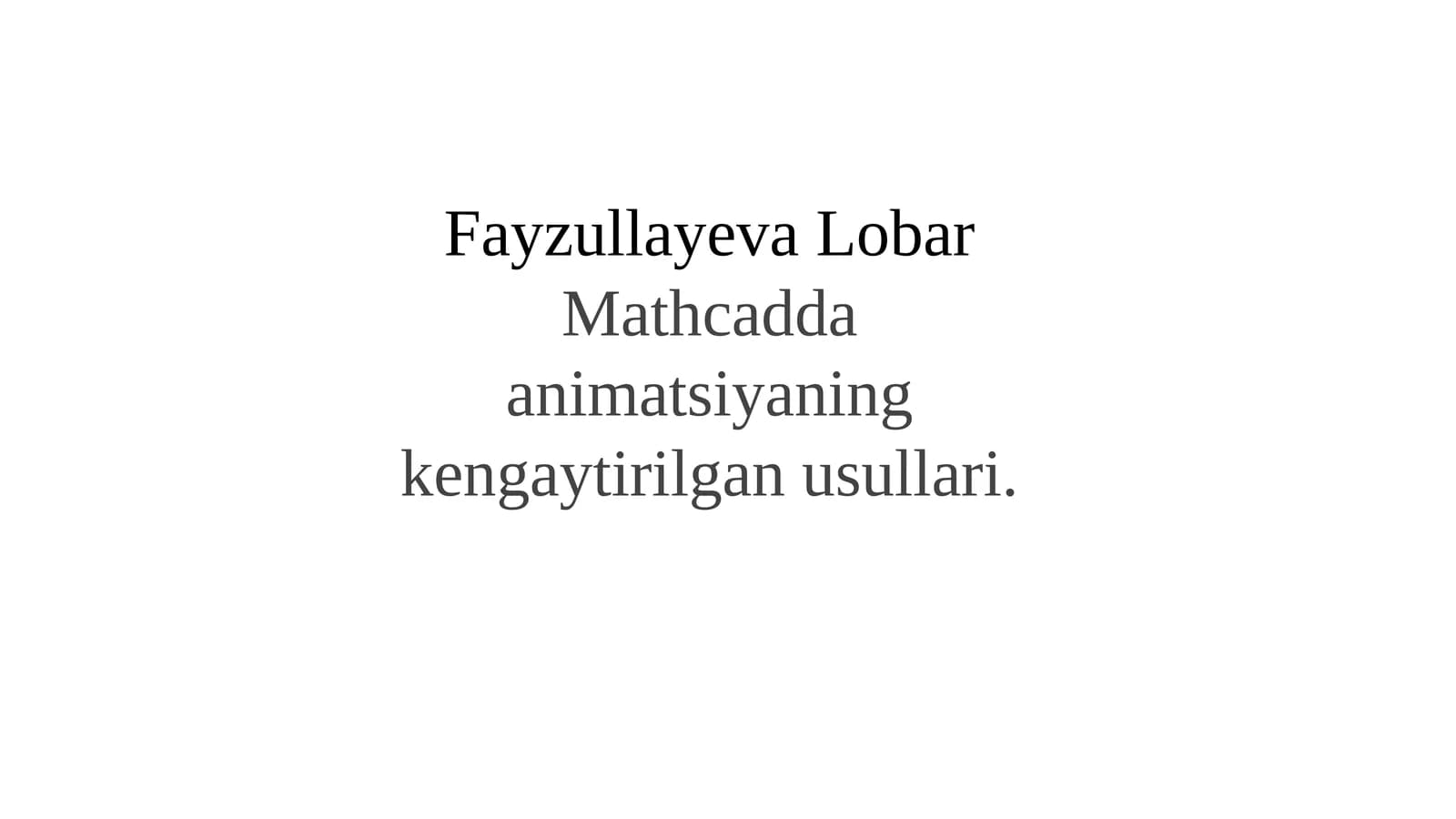 Matematika animatsiyalar to'plami