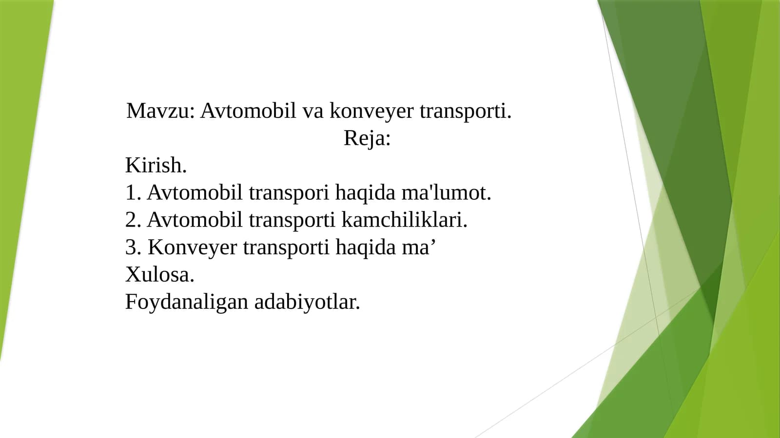 Avtomobilvakonveyertransporti