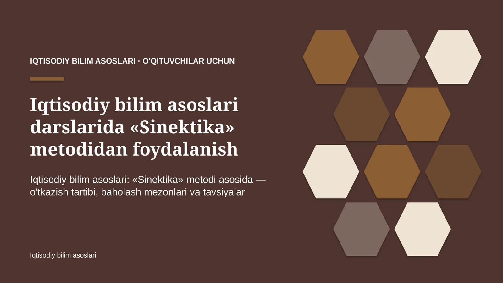 iqtisodiy bilim asoslari darslarida sinektika metodidan foydalanish 2645