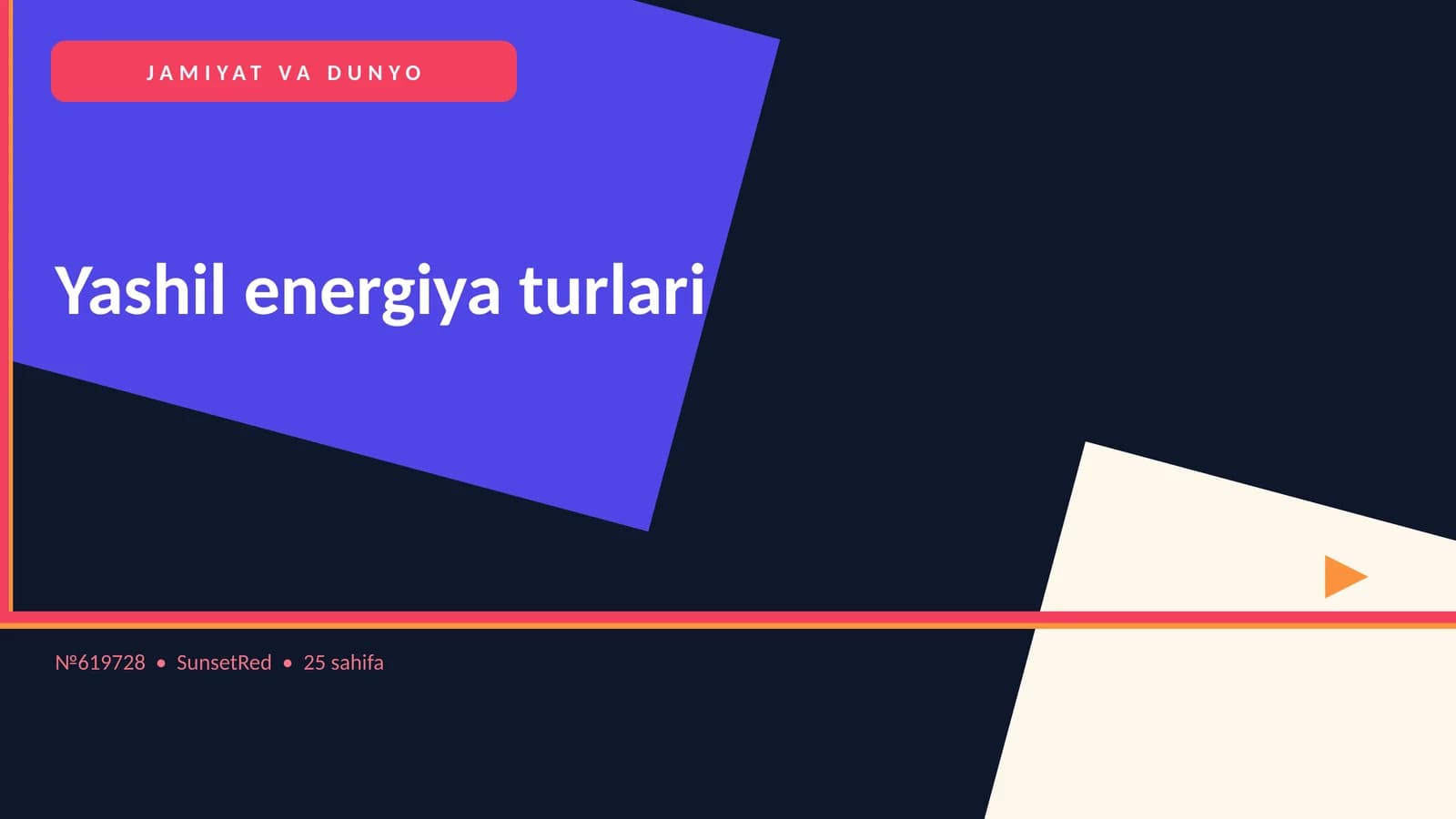 Yashil energiya turlari
