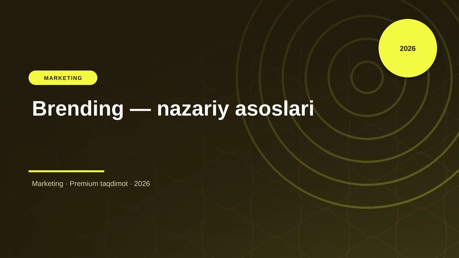 Brending — nazariy asoslari