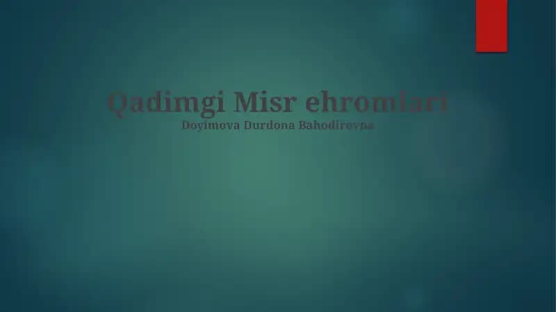 Qadimgi Misr ehromlari