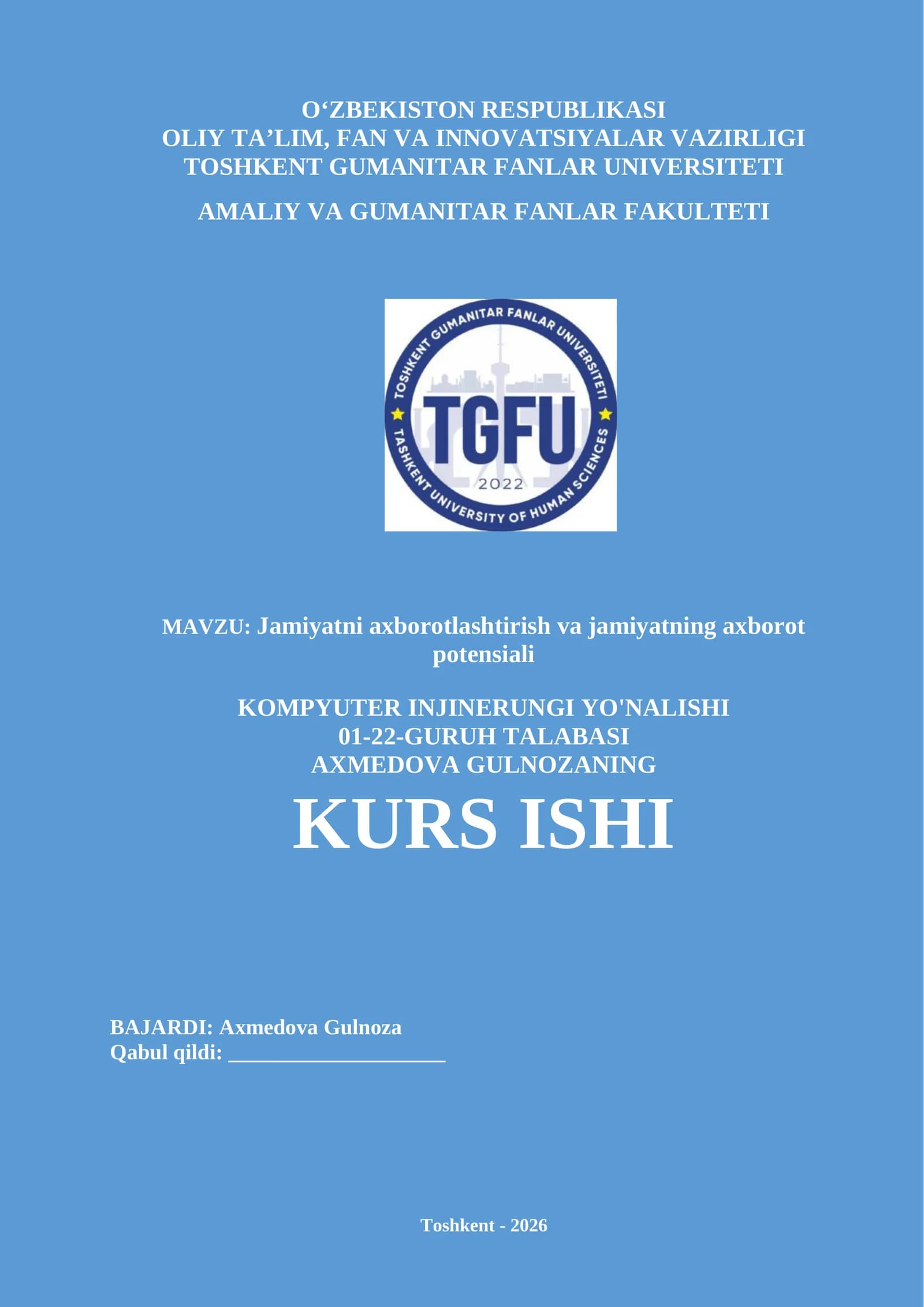 Computer Engineering Direction Course Work