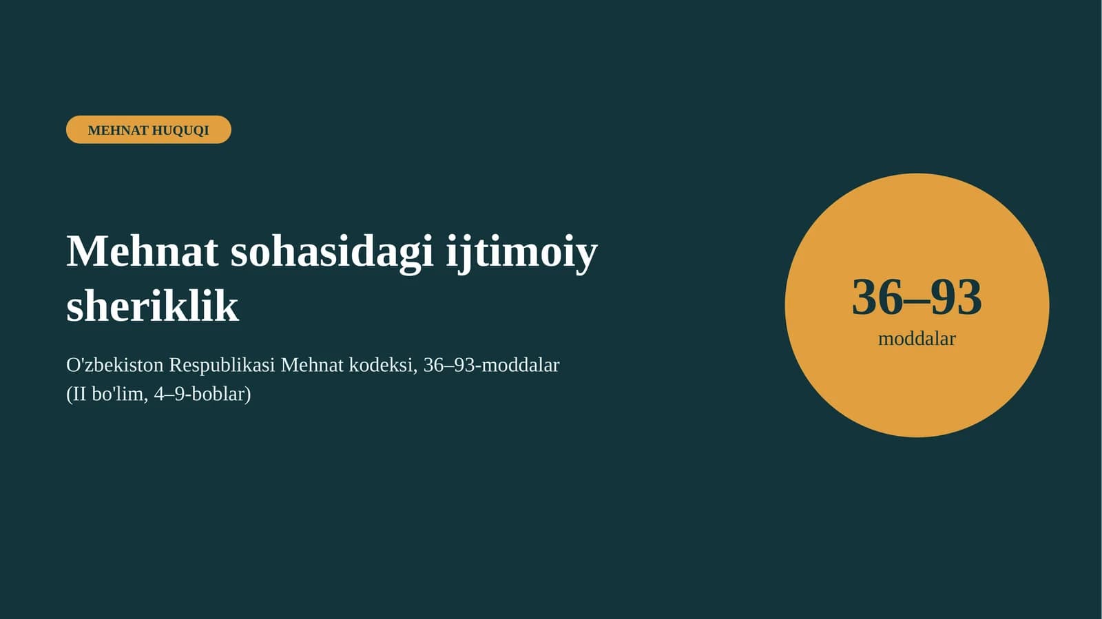 Mehnat sohasidagi ijtimoiy sheriklik