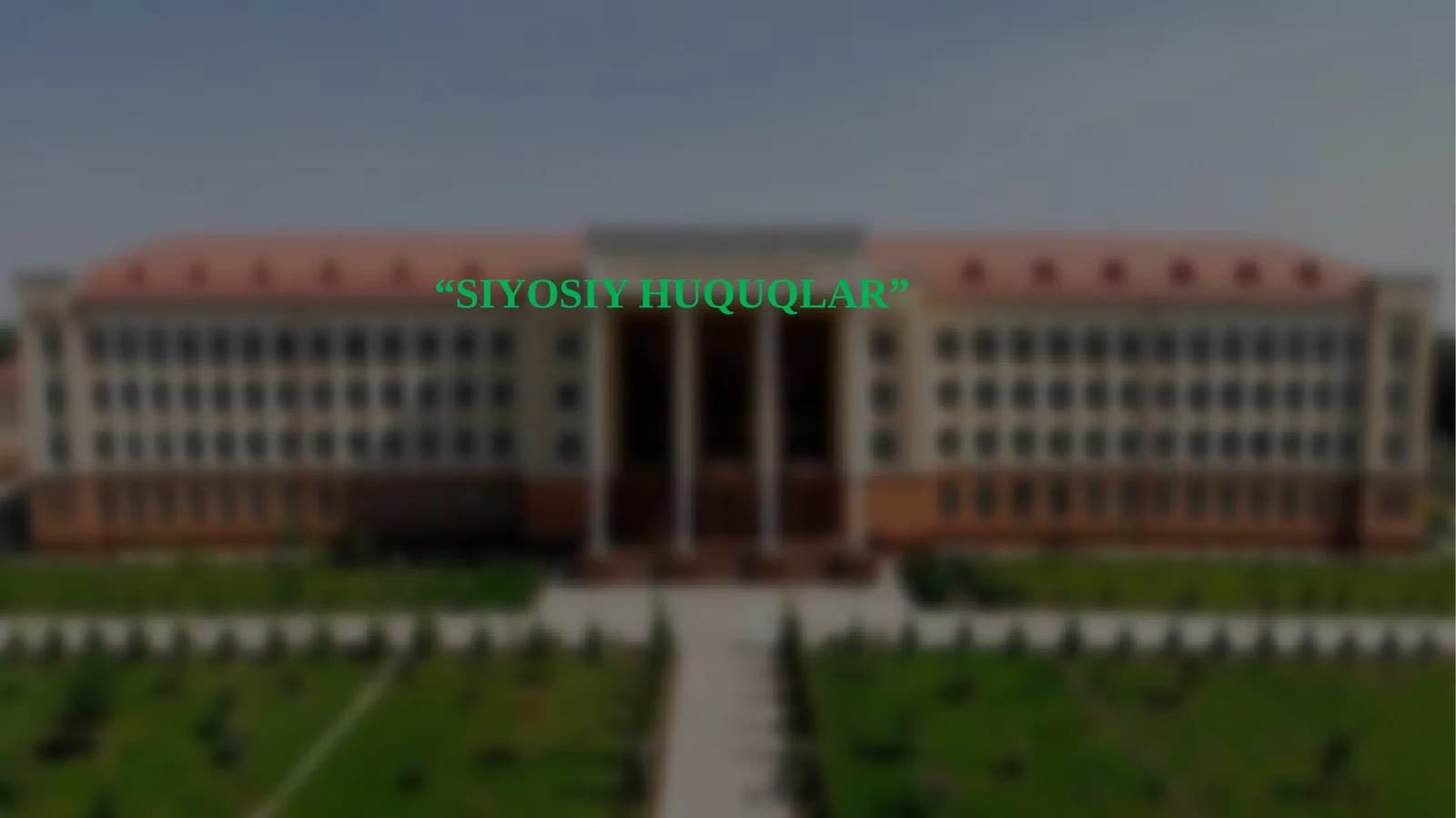 Siyosiy  huquqlar