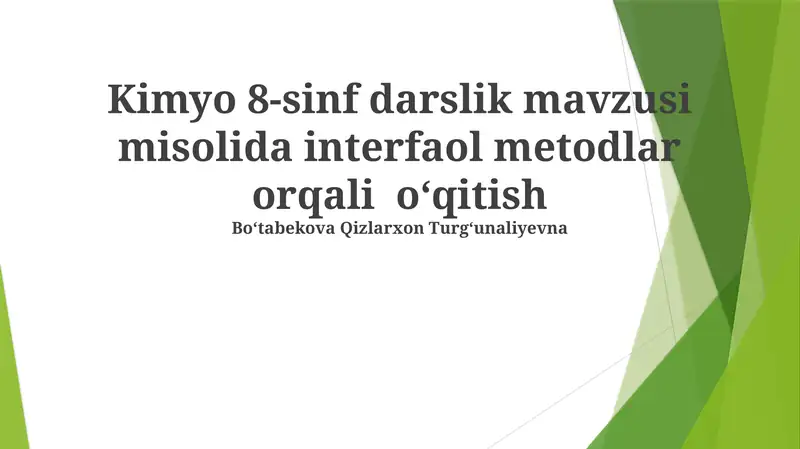 8-sinf Kimyo darslik
