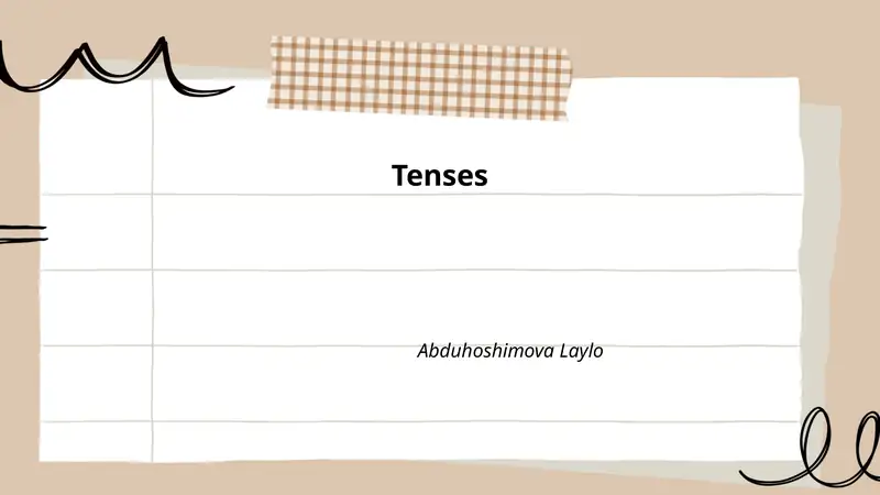 Tenses