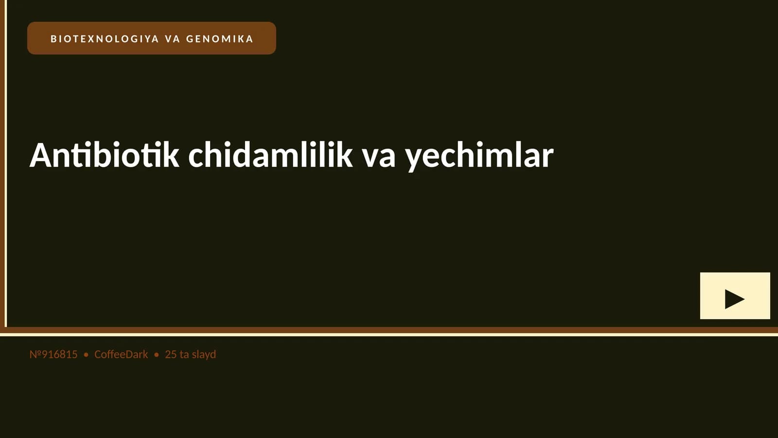 BIOTEXNOLOGIYA VA GENOMIKA