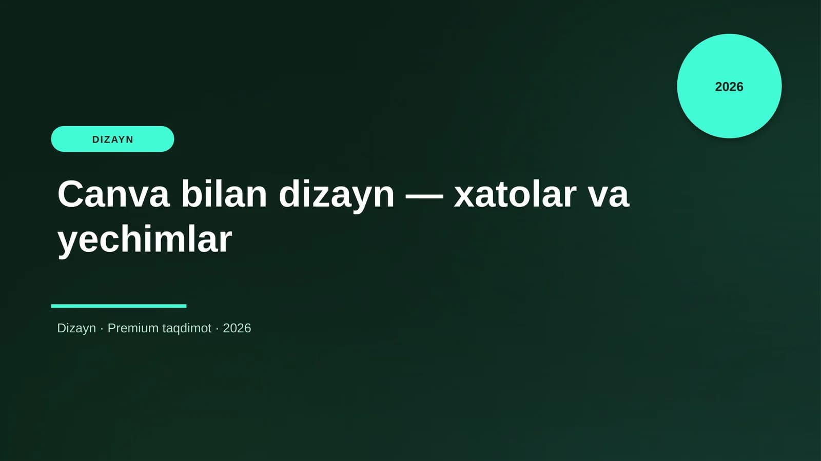 Canva bilan dizayn — xatolar va yechimlar