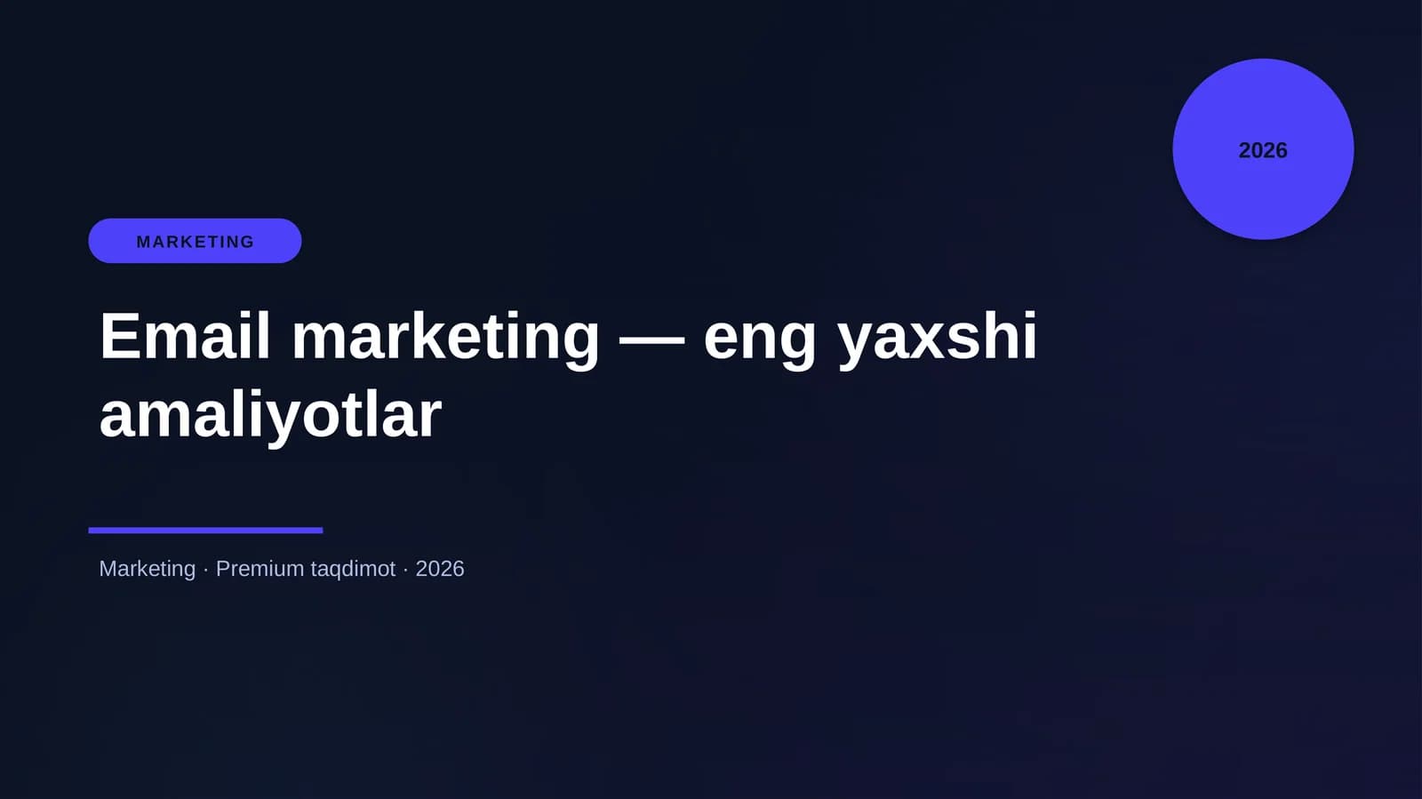Email marketing — eng yaxshi amaliyotlar