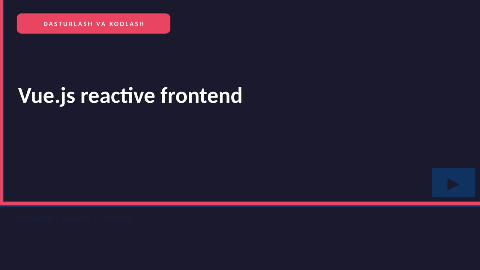 Vue.js reactive frontend