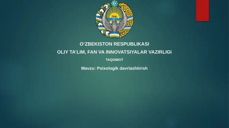 Psixologik davrlashtirish