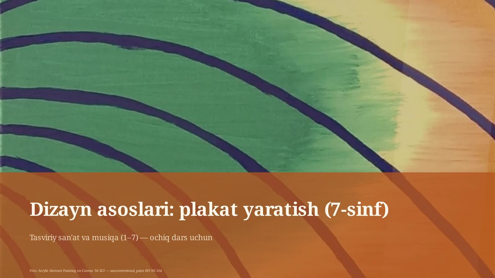 Dizayn asoslari: plakat yaratish (7-sinf)