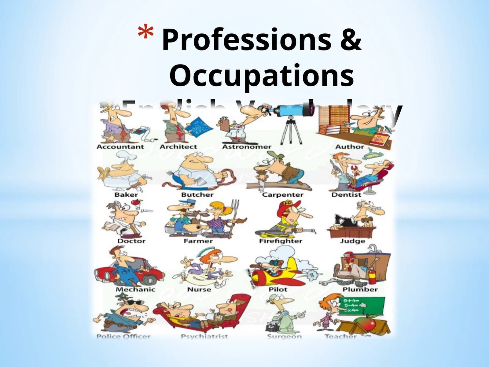 Professions & Occupations English Vocabulary