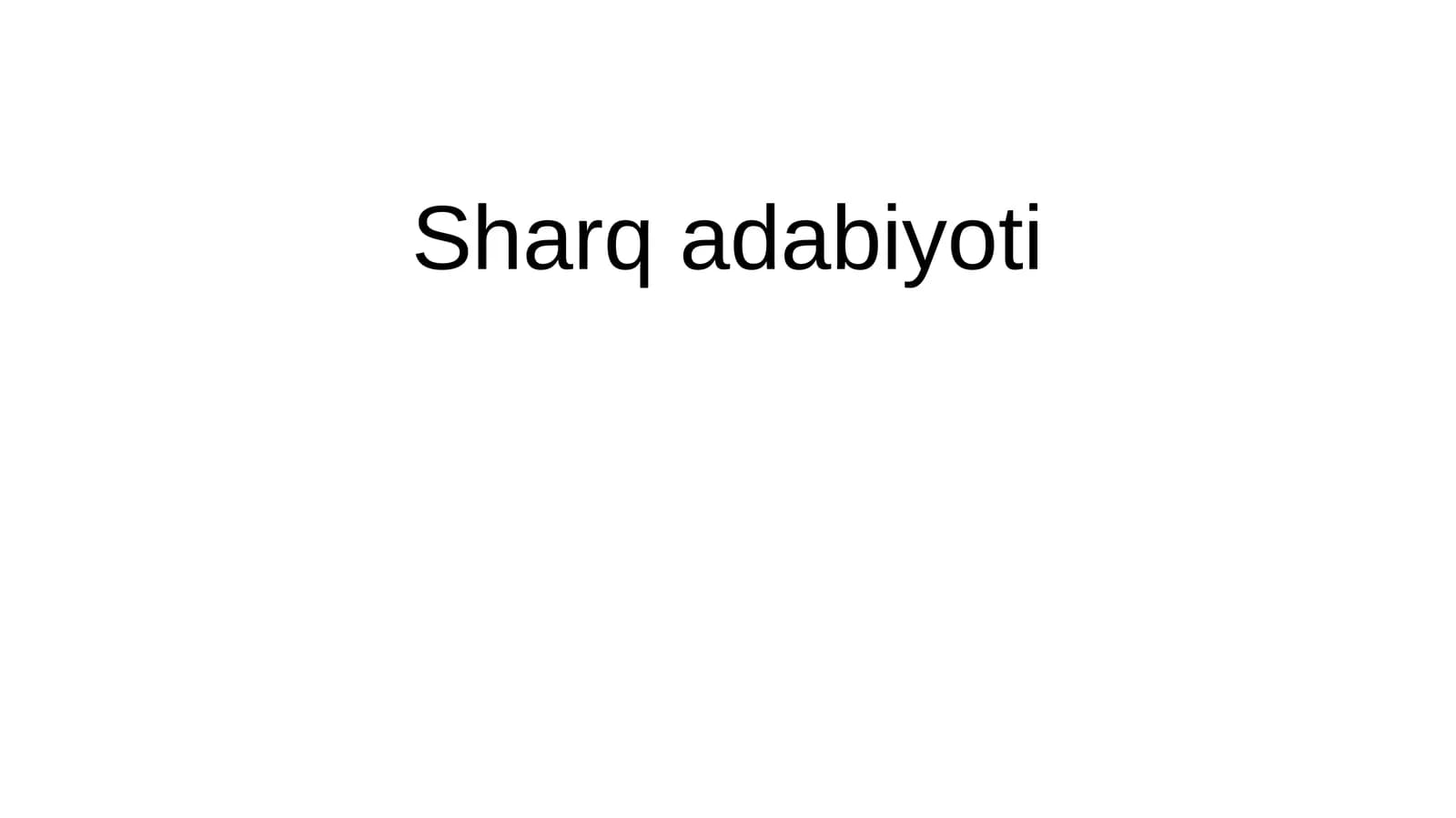 Sharqadabiyoti