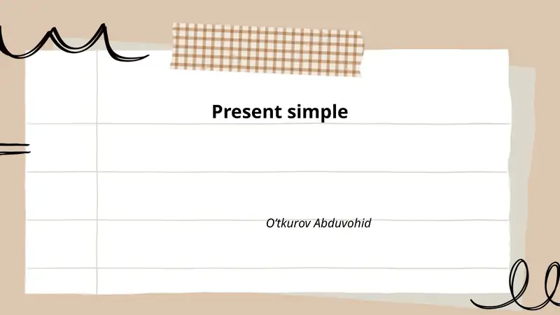 Present simple