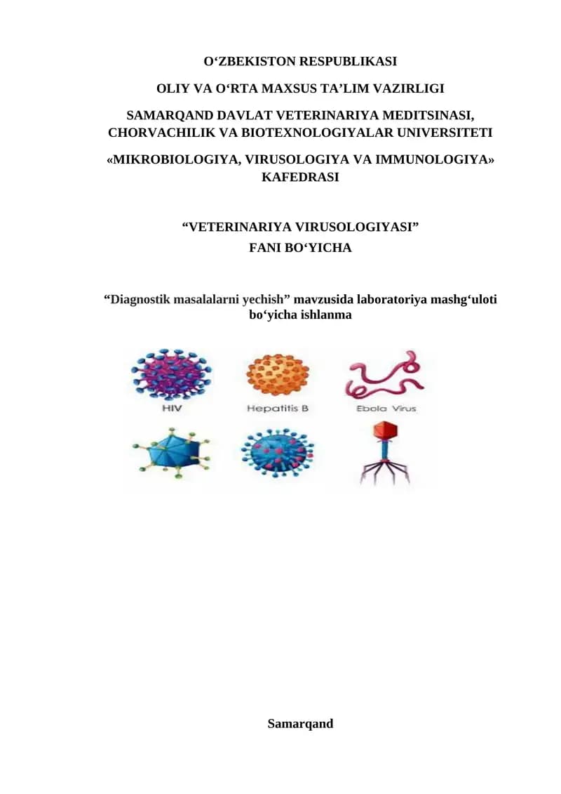Diagnostik masalalarni уechish"