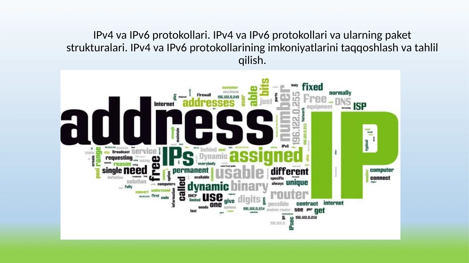 IPv4 va IPv6 protokollari