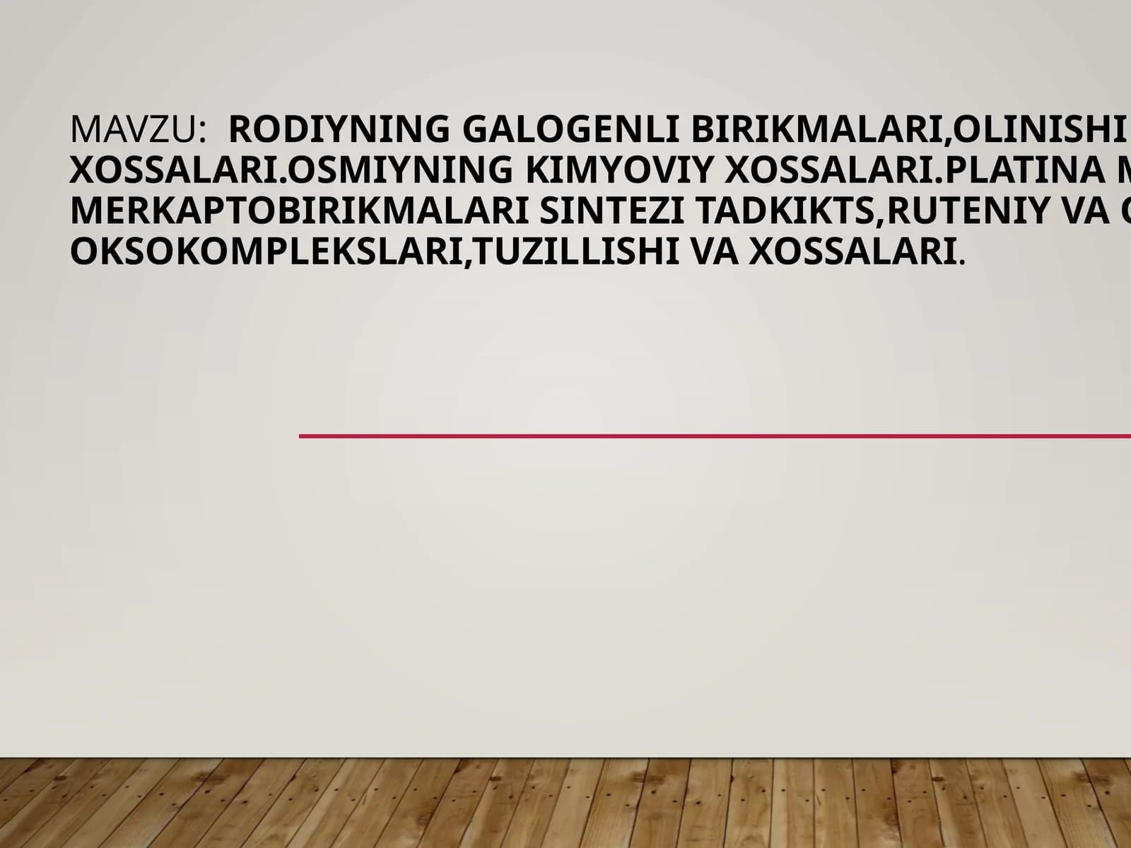 Rodiy va uning xossalari